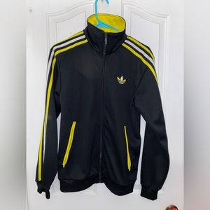 Addias track jacket - yellow/black